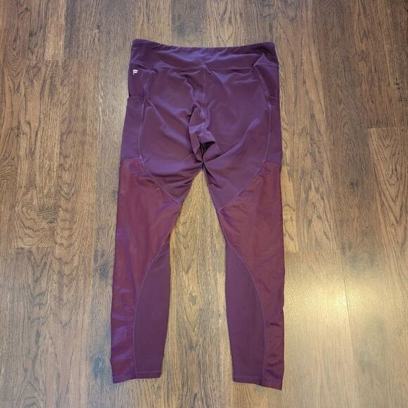 Fabletics powerhold leggings mesh maroon size medium - Picture 2 of 3